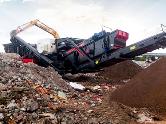 如何實現(xiàn)建筑垃圾循環(huán)利用？紅星移動破碎站助力再生能源高效生產(chǎn)